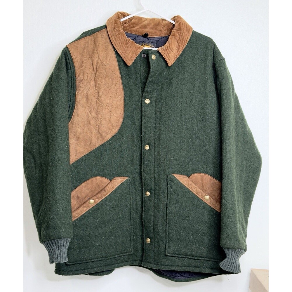 Vintage Woolrich Mens Wool Field Jacket Coat Quilted Hunt Size XL